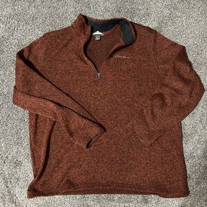 Orange Eddie Bauer Quarter Zip